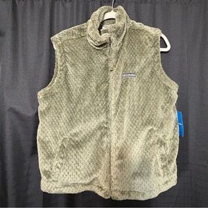 Columbia Olive Textured Fleece Vest